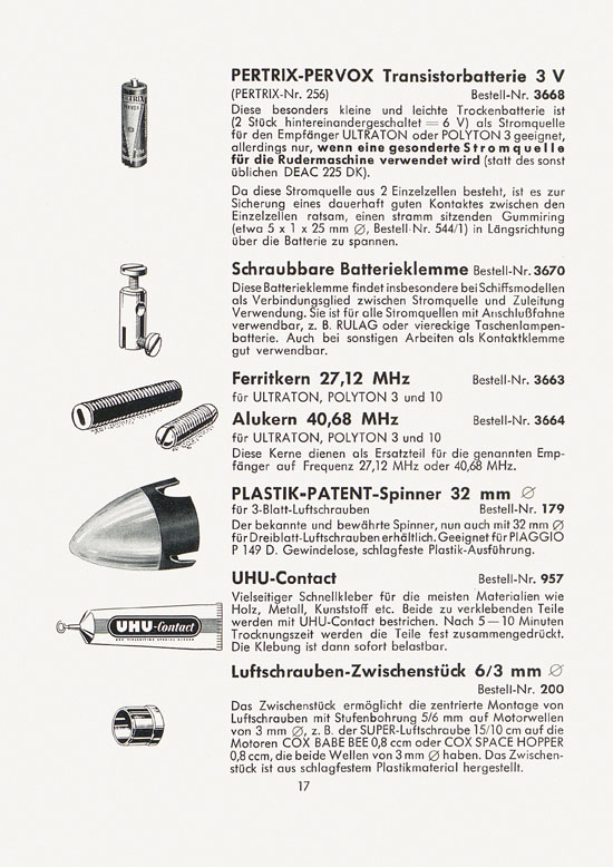 Graupner Neuheiten Prospekt N 61 1961