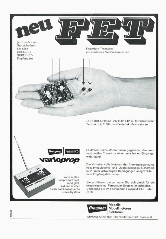 Graupner RC-Handbuch Digitale Fernlenkanlage varioprop 1968