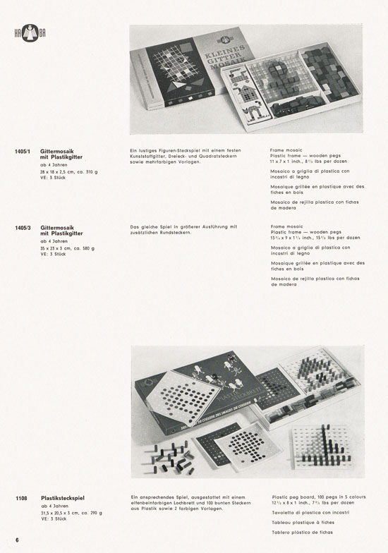 HABA Holzspielwaren Katalog 1965-1966