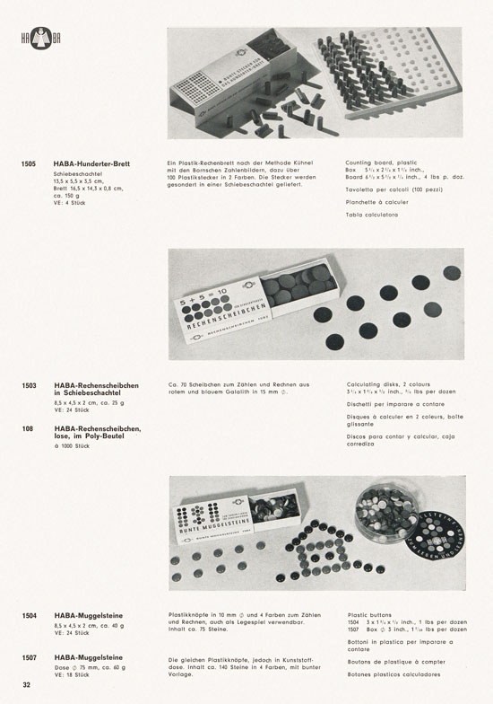 HABA Holzspielwaren Katalog 1965-1966