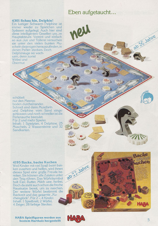 HABA Holzspielwaren Prospekt 1989