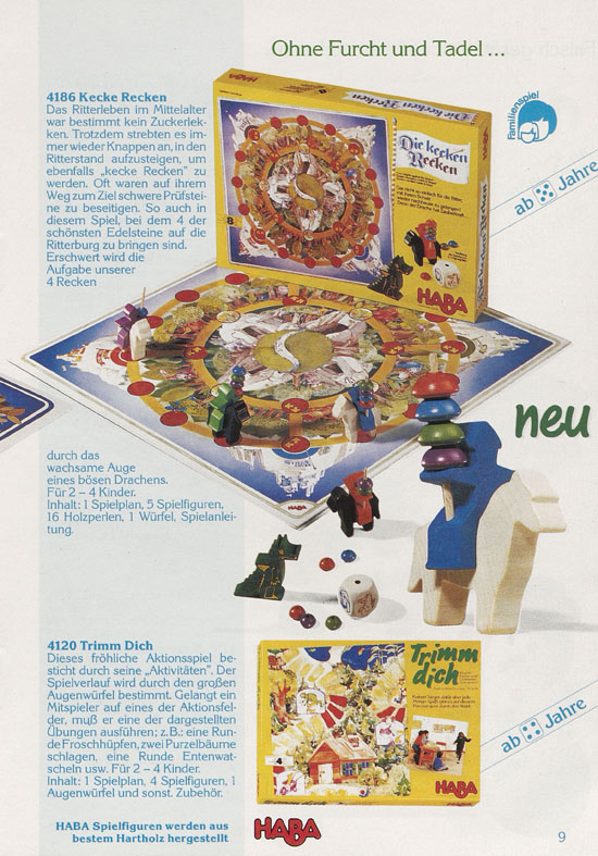 HABA Holzspielwaren Prospekt 1989