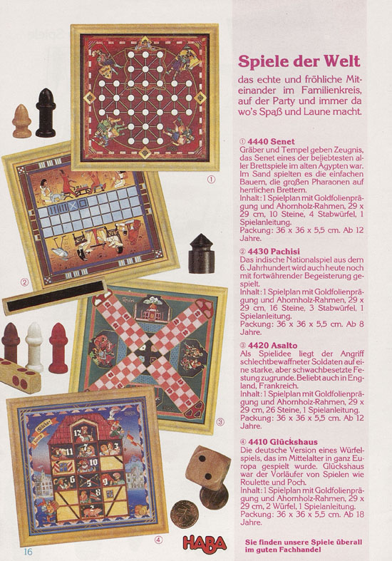 HABA Holzspielwaren Prospekt 1989