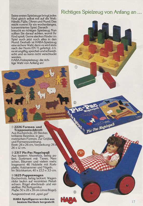 HABA Holzspielwaren Prospekt 1989