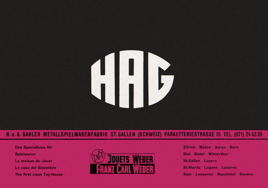 HAG Katalog 1963-1964