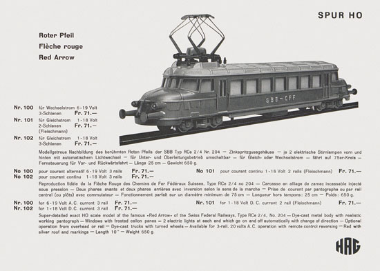 HAG Katalog 1970-1971