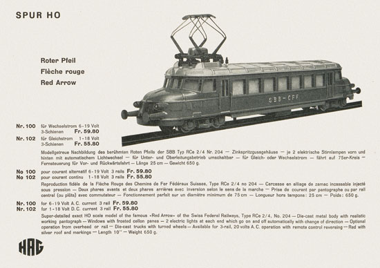 HAG Katalog 1960-1961