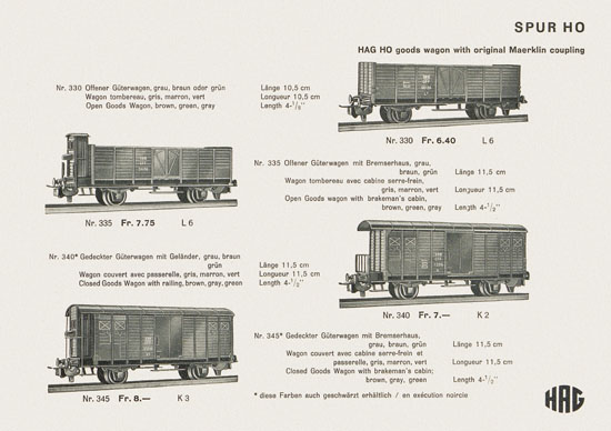 HAG Katalog 1960-1961