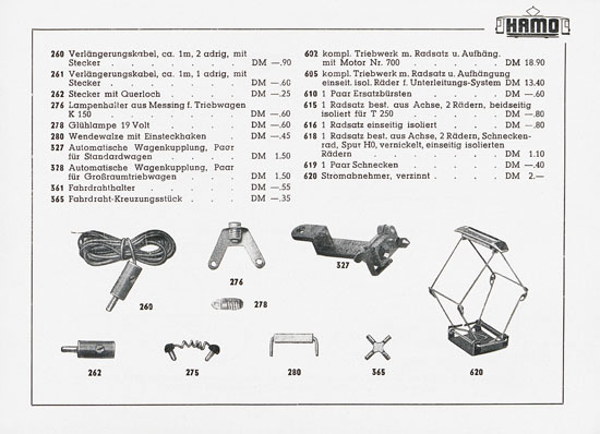 Hamo Katalog Strassenbahn 1956