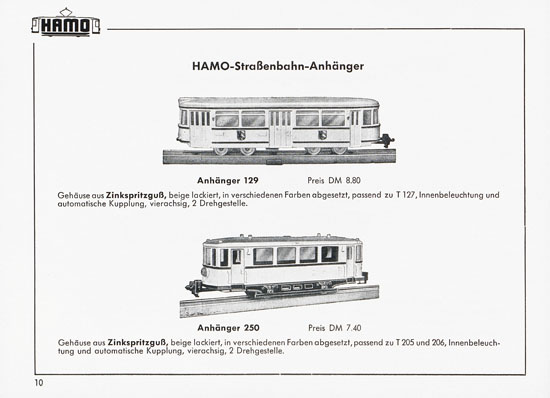 Hamo Katalog Strassenbahn 1959