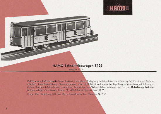 Hamo Katalog Spur H0 1963