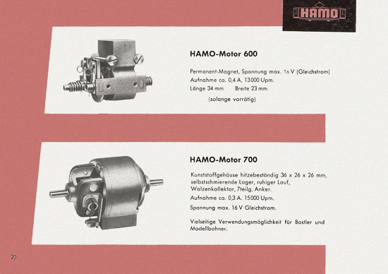 Hamo Katalog Spur H0 1963