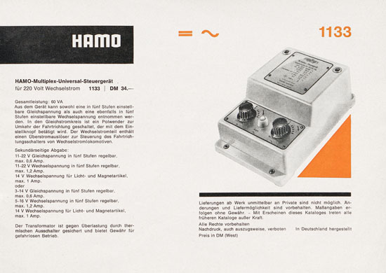 Hamo Katalog 1965-1966