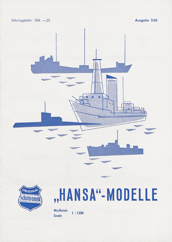 Hansa-Modelle Schiffsmodelle und Hafenbausatz Katalog 1963