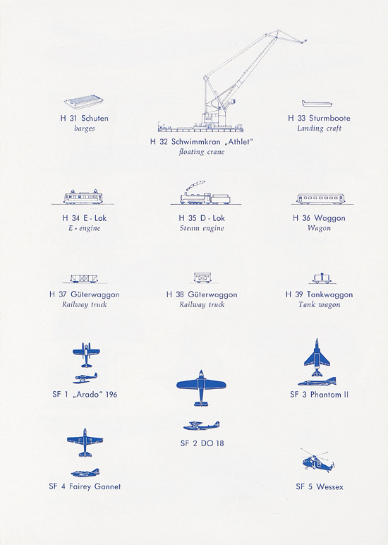 Hansa-Modelle Schiffsmodelle und Hafenbausatz Katalog 1966