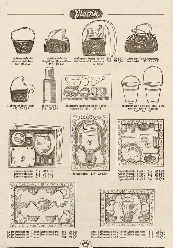 Hausser Spiele und Elastolin Figuren 1957