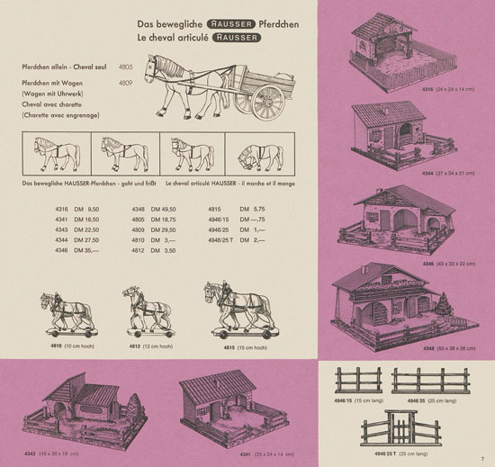 Hausser Qualitäts-Spielwaren Katalog 1964