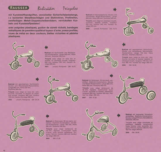 Hausser Qualitäts-Spielwaren Katalog 1964