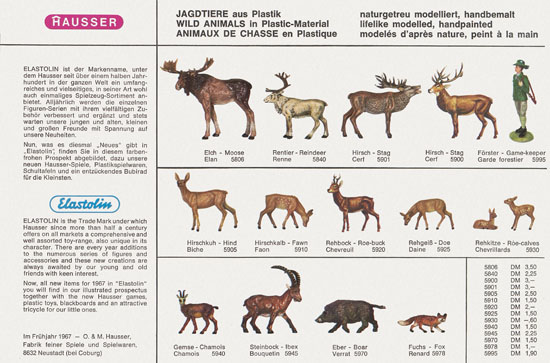 Hausser Neuheiten Katalog 1967