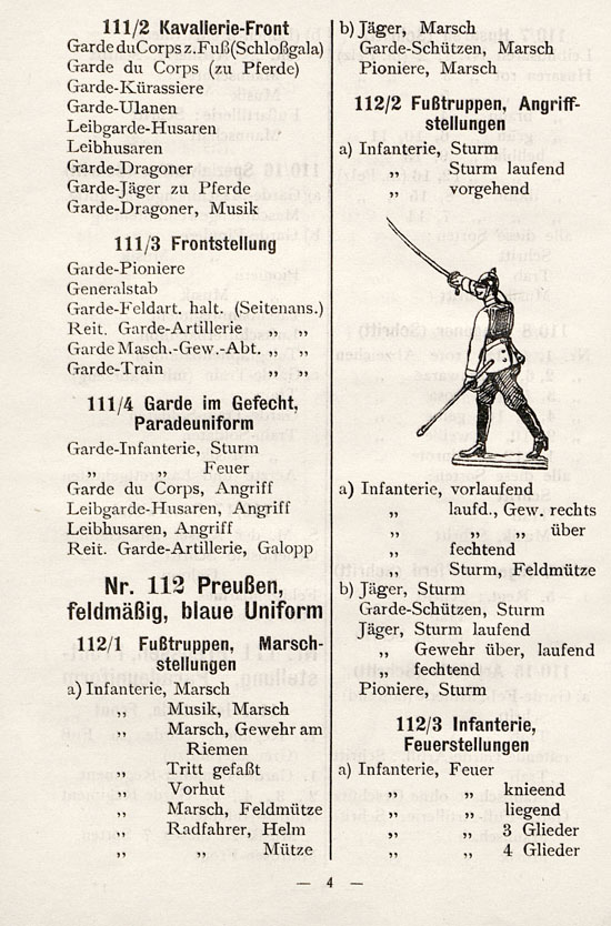 Heinrichsen Zinnfiguren Katalog 1914