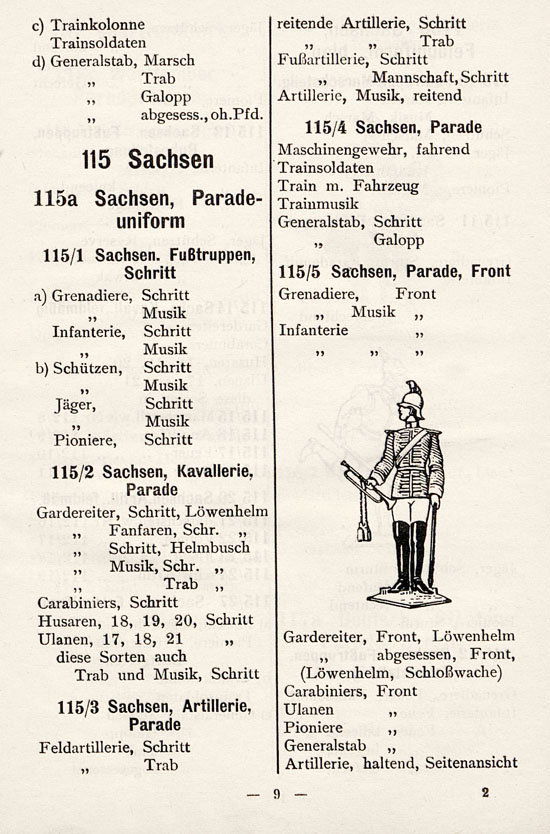 Heinrichsen Zinnfiguren Katalog 1914