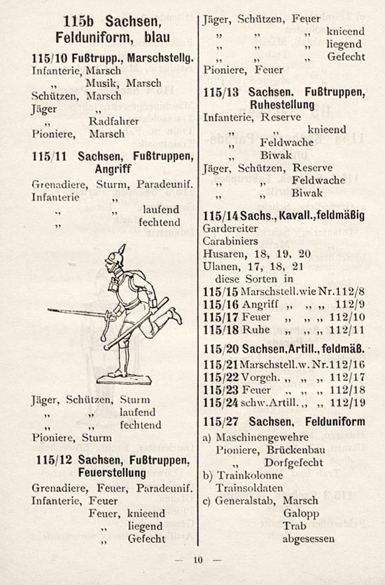 Heinrichsen Zinnfiguren Katalog 1914