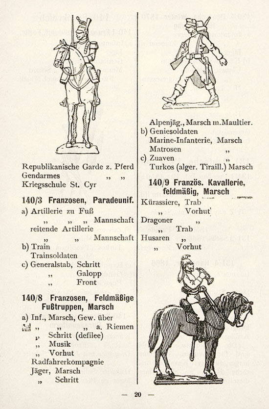 Heinrichsen Zinnfiguren Katalog 1914