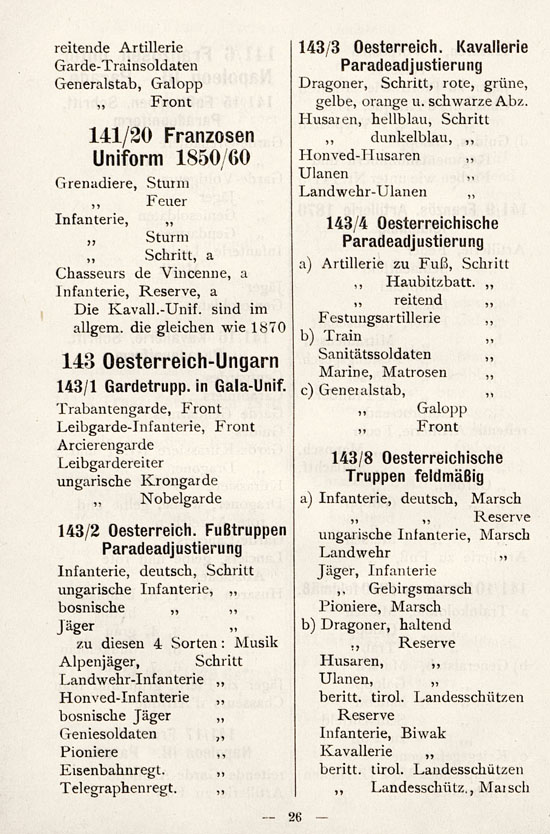 Heinrichsen Zinnfiguren Katalog 1914