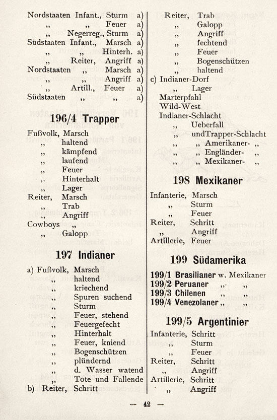 Heinrichsen Zinnfiguren Katalog 1914