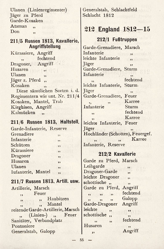 Heinrichsen Zinnfiguren Katalog 1914