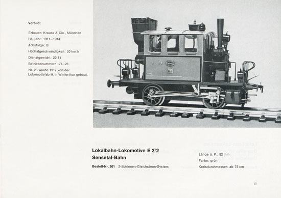 Heinzl Modellbahnen Katalog 1966