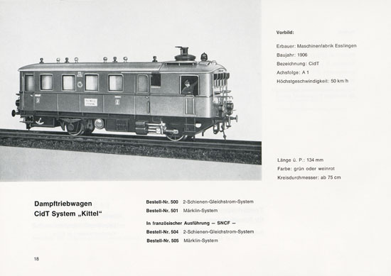 Heinzl Modellbahnen Katalog 1966