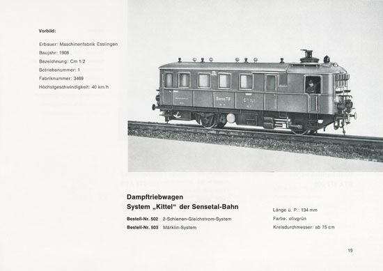 Heinzl Modellbahnen Katalog 1966