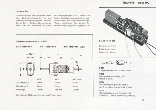 Heinzl Modellbahnen Katalog 1966