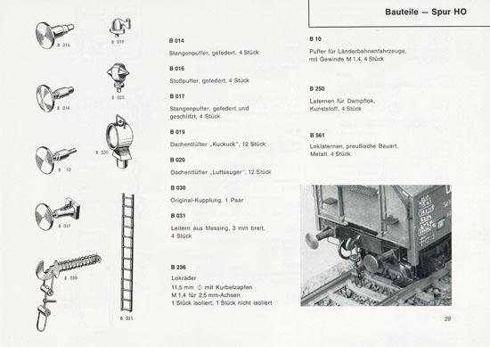 Heinzl Modellbahnen Katalog 1966