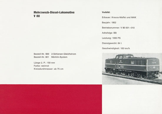 Heinzl Modellbahnen Katalog 1966