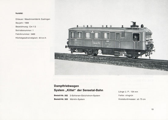 Heinzl Modellbahnen Katalog 1968