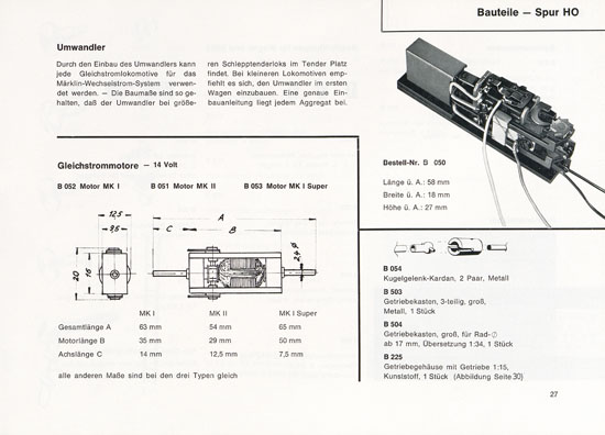 Heinzl Modellbahnen Katalog 1968