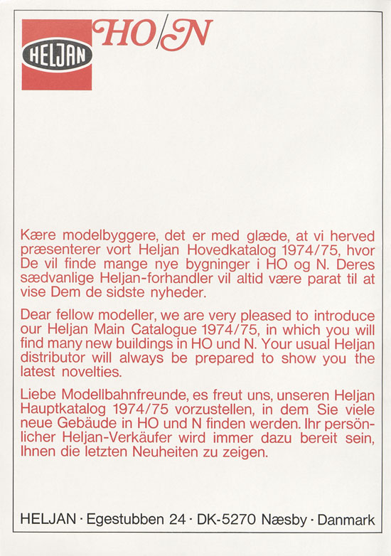 Heljan Katalog 1974-1975