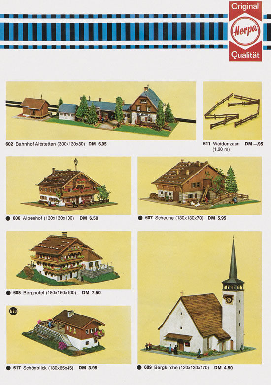 Herrpa Modelle für den Landschaftsbau 1969-1970