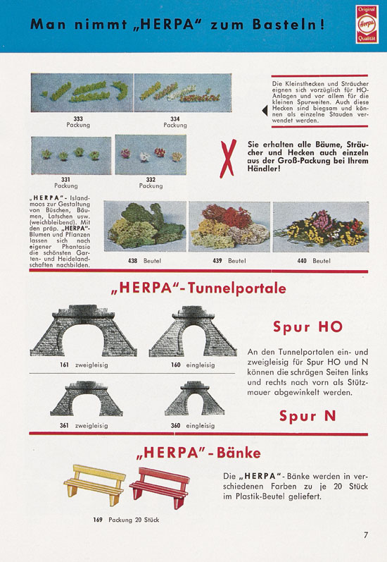 Herpa Modelle Katalog 1970