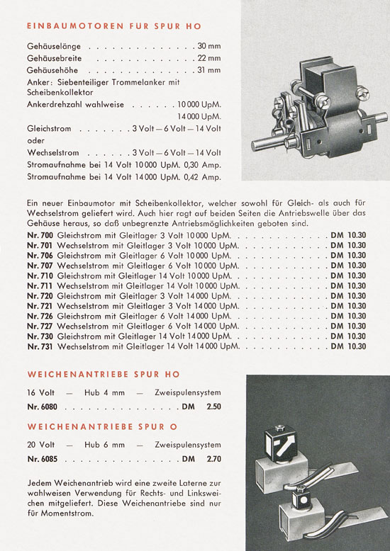 Albert Hohlbauch Katalog Modellbahn Erzeugnisse 1955