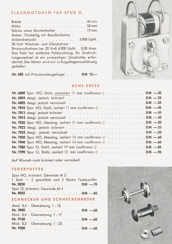 Albert Hohlbauch Katalog Modellbahn Erzeugnisse 1955