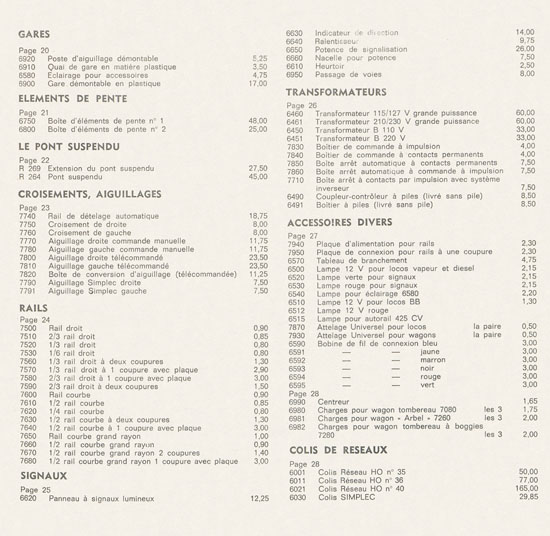 Hornby-AcH0 catalogue 1965-1966