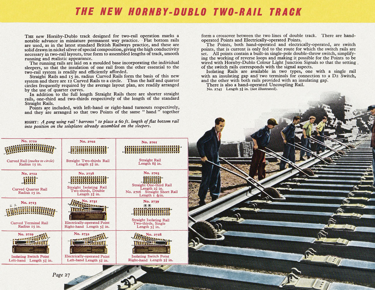 Hornby Dublo Electric Trains (5 Fingers) Catalogue 7/857/500 by A