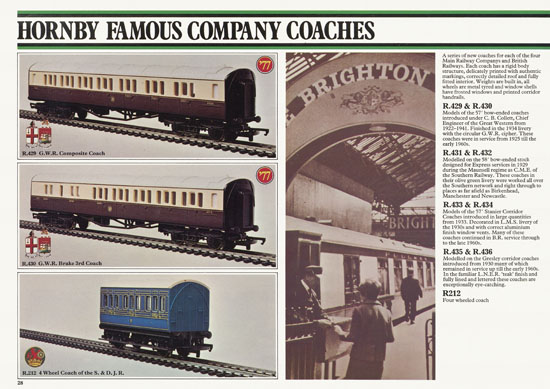 Hornby 00 Scale Model catalogue 1977