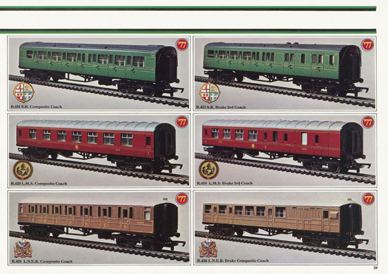 Hornby 00 Scale Model catalogue 1977