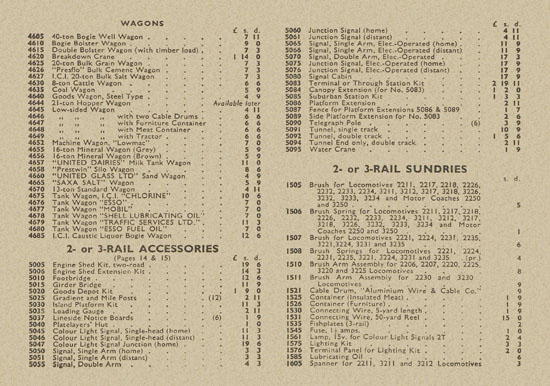 Hornby Dublo catalogue 1963