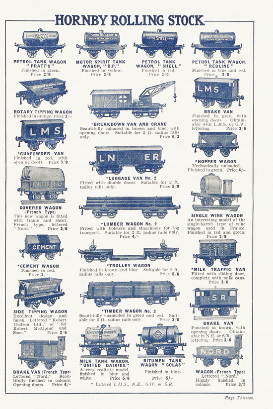 Hornby Trains catalog 1929