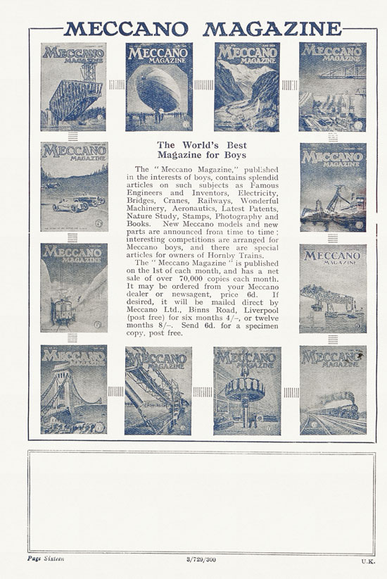 Hornby Trains catalog 1929